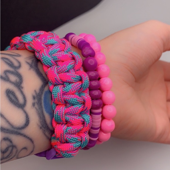 Bubblegum Trio Bracelet Stack - Picture 5 of 7